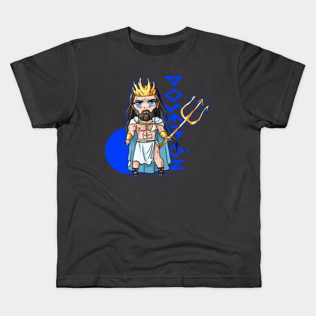 Poseidon chibi Kids T-Shirt by JonasEmanuel